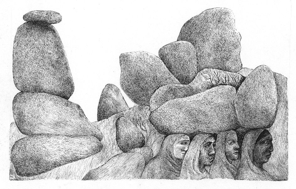 Women under rock